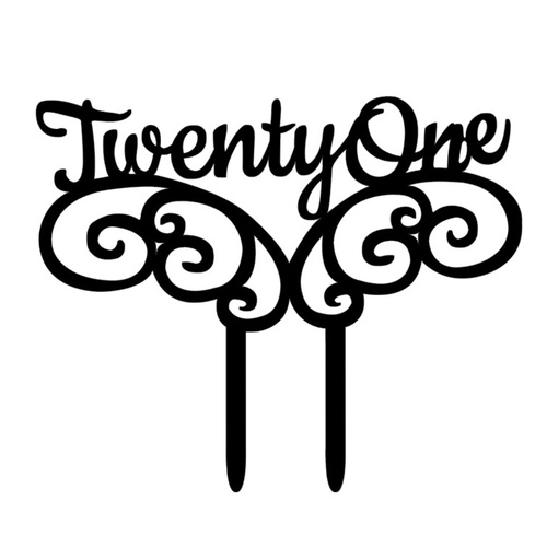 Acrylic 21st Birthday Cake Topper