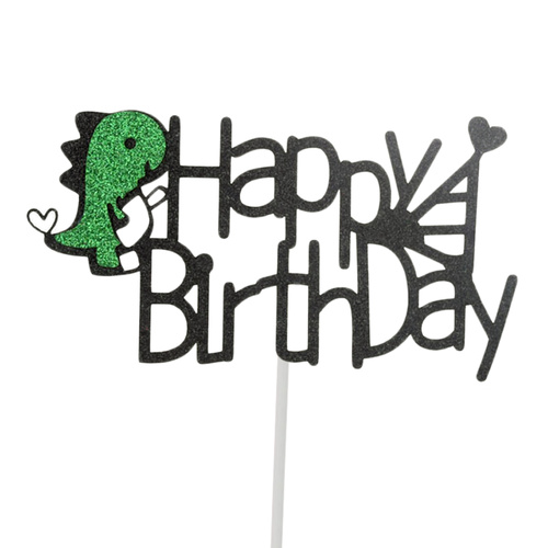 Download Kitchen Domain - Dinosaur Happy Birthday Cake Topper