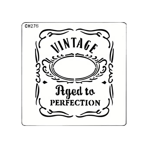 Vintage Aged To Perfection Stencil 15cm