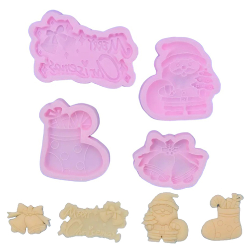 Xmas Set 4 pc Silicone Moulds