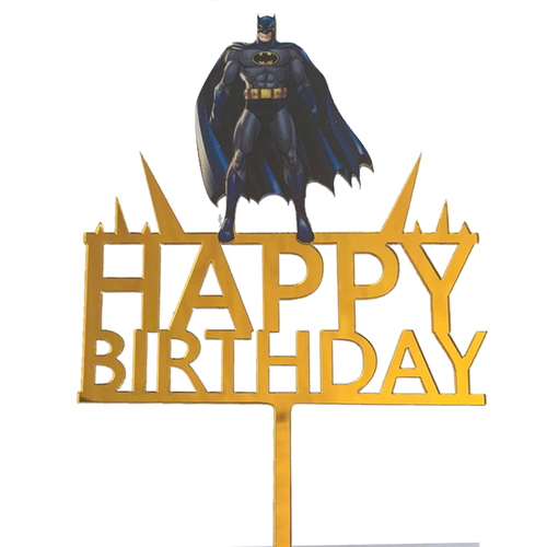 Acrylic Batman Happy Birthday Topper