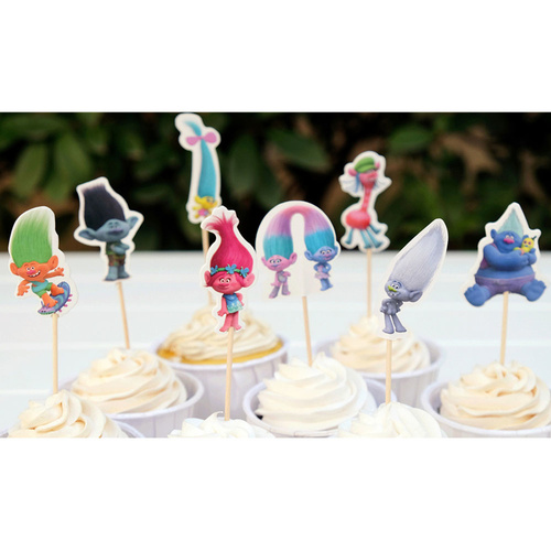 Troll Cupcake Picks 24 Pieces