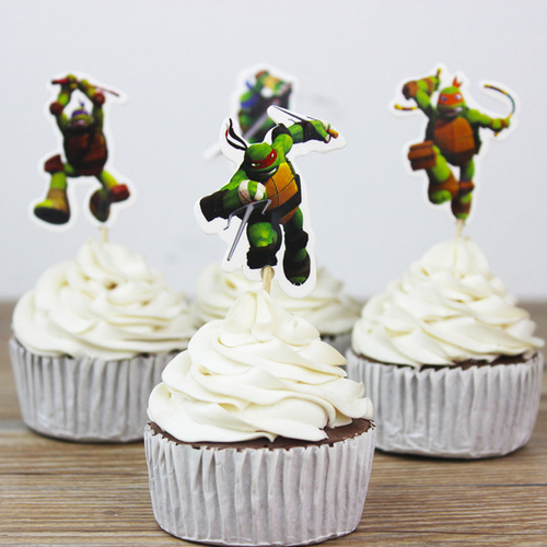 Ninja Turtles Cupcake Picks 24pcs