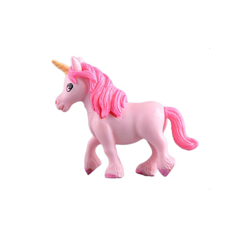 Pink Unicorn Resin Toy Topper