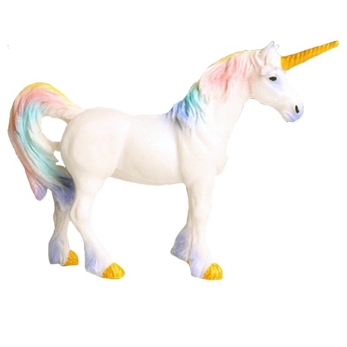 Unicorn Multi Coloured tail Resin Toy Topper
