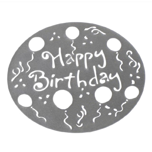 HAPPY BIRTHDAY STENCIL 19CM