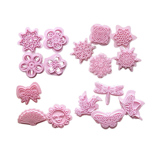 16PC FONDANT CUTTER SET