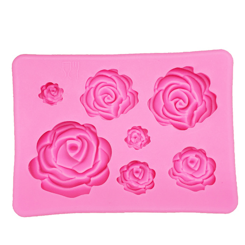 SILICONE 7 ROSE MOULD