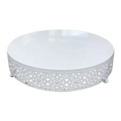 25cm White Metal cake Stand