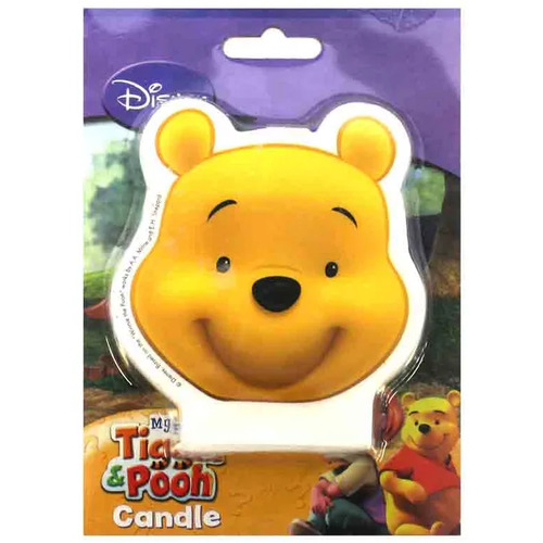 WINNIE THE POOH FACE FLAT CANDLE