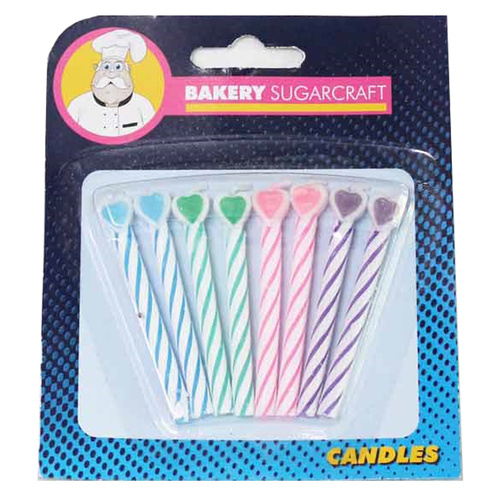 8 MINI HEARTS CANDLES
