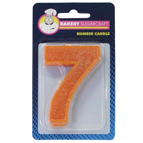 Glitter Numeral Candle - 7