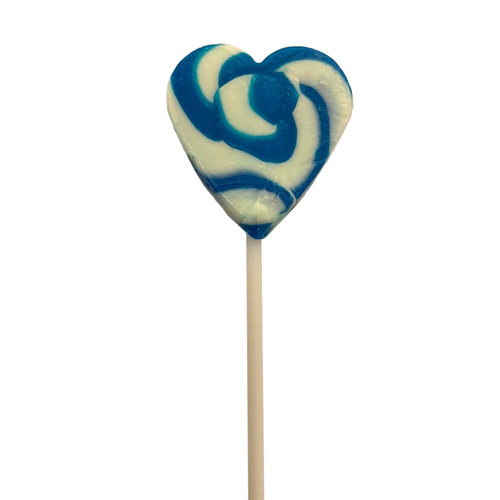 Swirly Blue Heart Lollipop 12 Grams