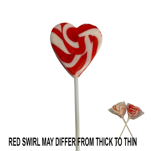 Swirly Red Heart Lollipop 12 Grams