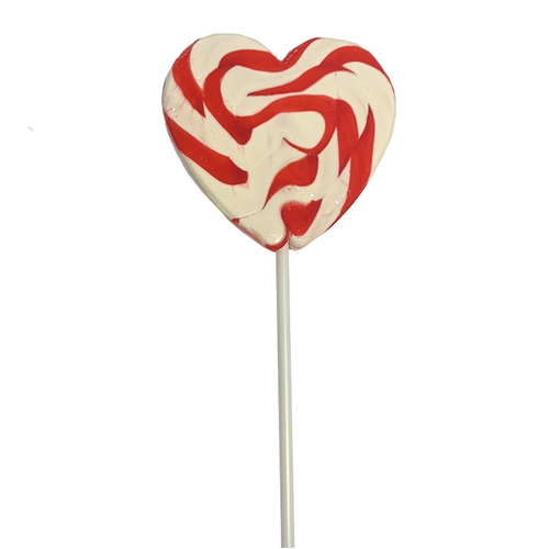 Swirly Red Heart Lollipop 85 Grams