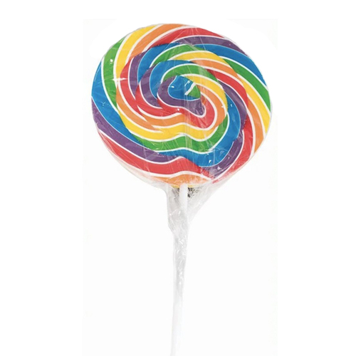 Large Swirly Rainbow Lollipop 200 Grams