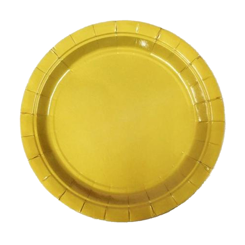 9in Paper Plates Gold 8PK