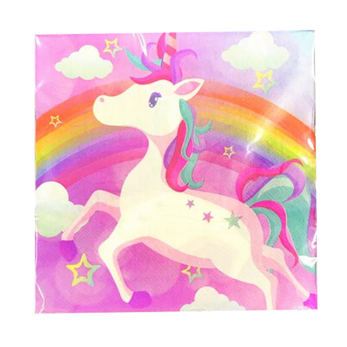 Napkins Unicorn Rainbow 33X33CM 2PLY - 20PK