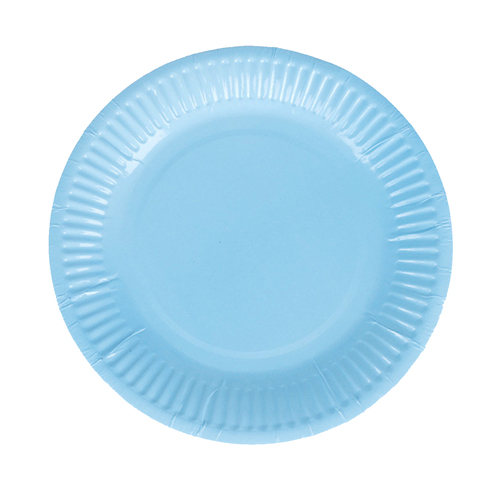 9in Paper Plates Light Blue 10PK