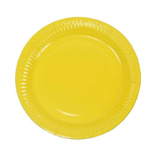 9in Paper Plates Yellow 10PK