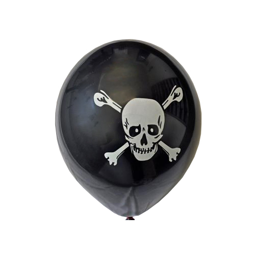 Skull & Cross Bones Balloons 10pcs