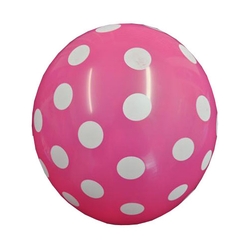 Fuchsia Dot Balloons 6pcs
