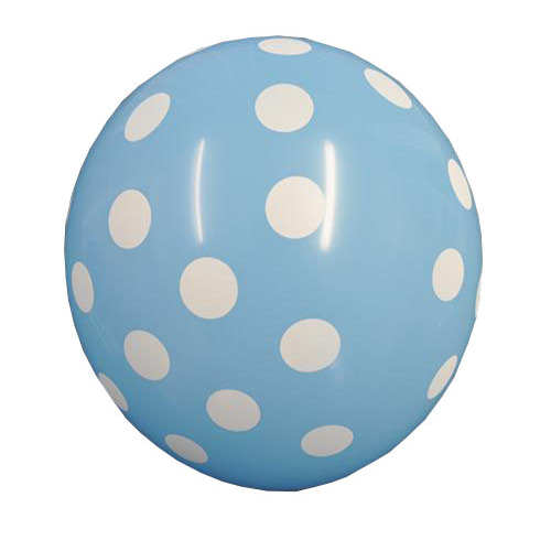 Light Blue Dot Balloons 6pcs