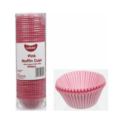 Gobake Baking Cups Pink - 1000 Pack
