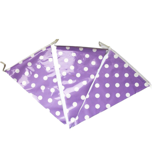 Purple Dots Flag Banner