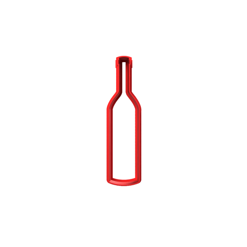 Wine Bottle Fondant / Cookie Cutter 12cm