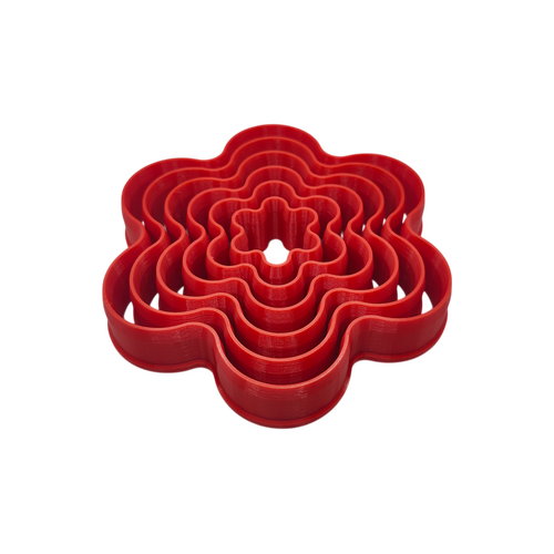 Flower Plastic Cutter 6 piece Set