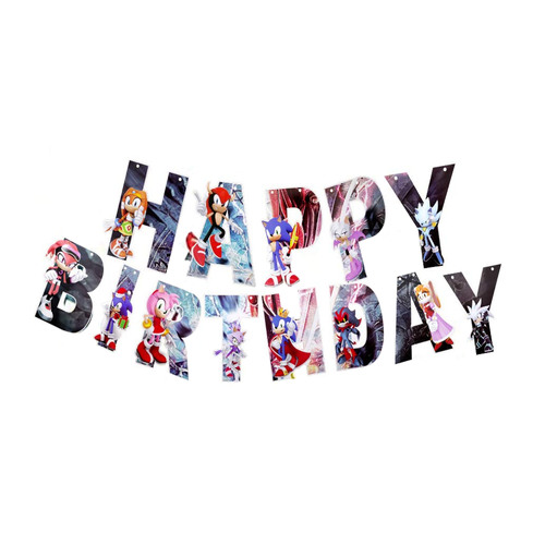 Sonic The Hedgehog Happy Birthday Banner