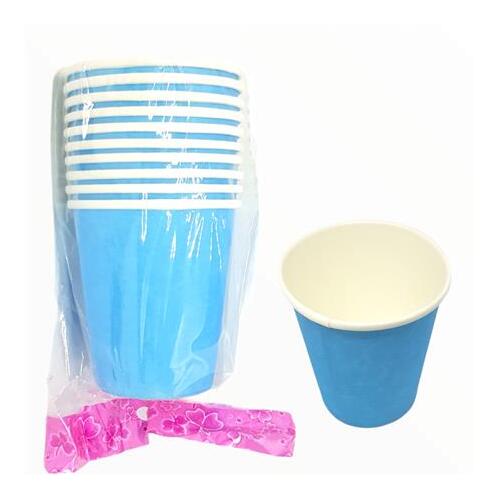 Paper Cups Light Blue - 10PK