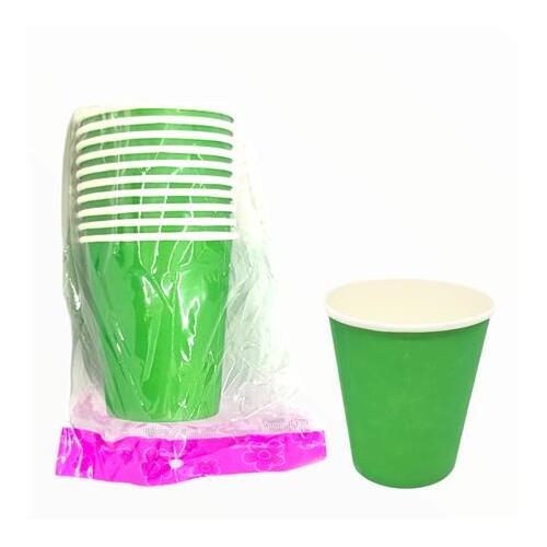 Paper Cups Dark Green - 10PK