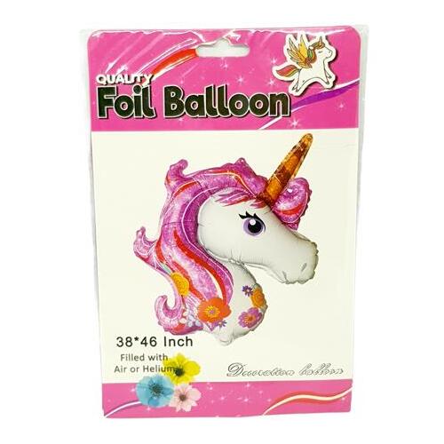 Unicorn Head Balloon  46 inch