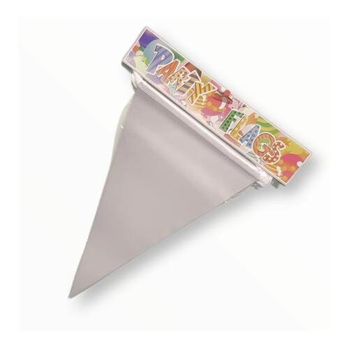Plain Silver Flag Banner