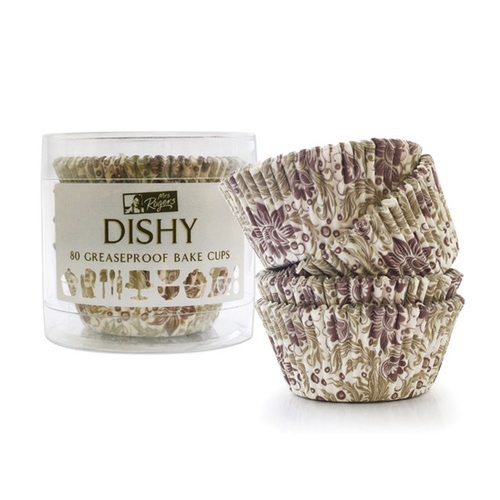 DISHY BAKECUP FLORAL BROWN&GOLD