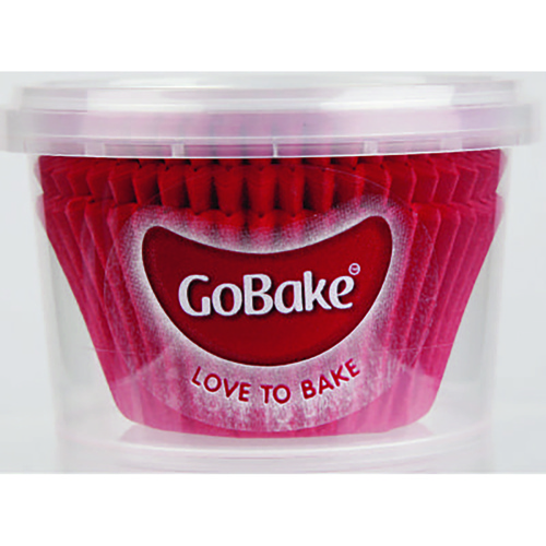 Gobake Baking Cups Red 72 Pieces - 5cm Base