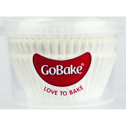 Gobake Baking Cups White 72 Pieces - 5cm Base