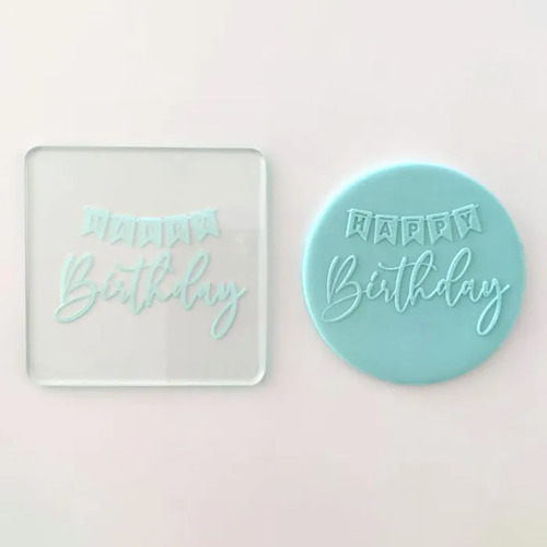 Happy Birthday Banner Debosser
