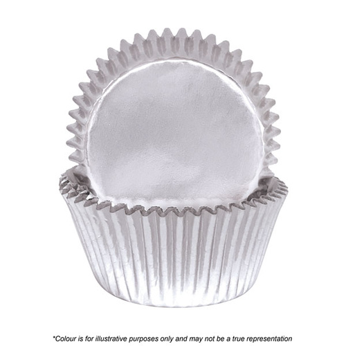 Cake Craft 408 Silver Foil Baking Cups - 72 Pack
