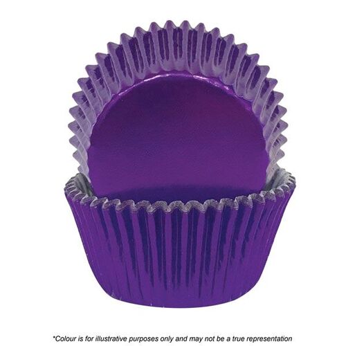 Cake Craft 408 Purple Foil Baking Cups - 72 Pack