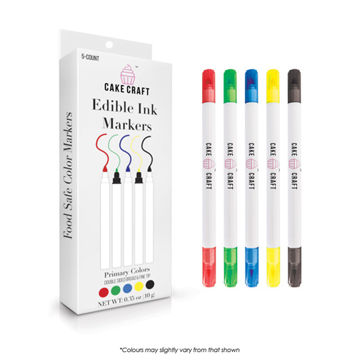 Cake Craft Edible Ink Markers - Primary Colours 5 Pack