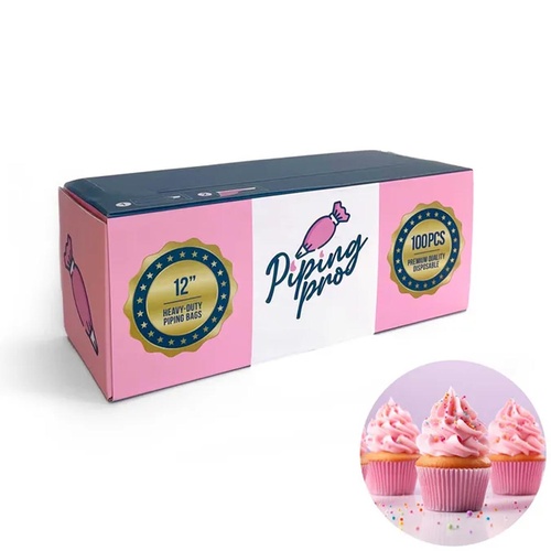 Cake Craft Heavy Duty Disposable  Piping Bags 12 Inch 100 Pieces