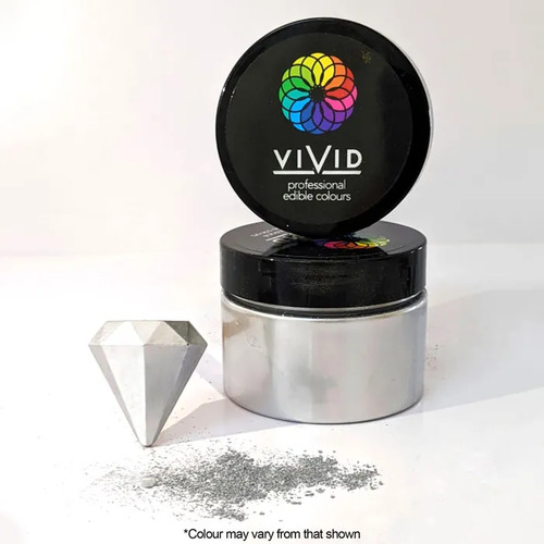 Vivid Silver Edible Metallic Dust 50g