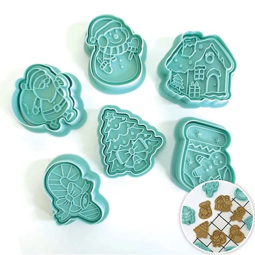 Christmas Icons  Cookie/Plunger Cutter 6 Piece Set