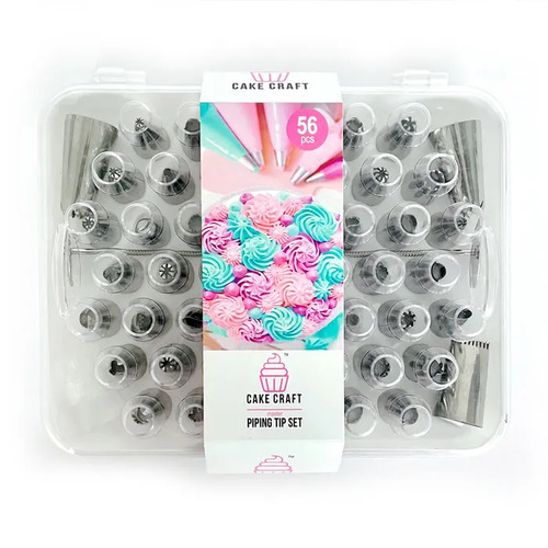 Cake Craft Master Piping Tip 56 Piece Set