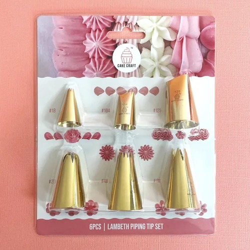 Cake Craft - Lambeth Piping Tip Set 6 Piece