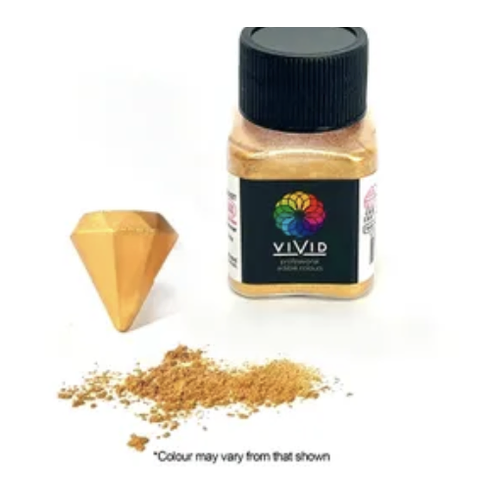 Vivid Warm Gold Edible Metallic Dust 10g