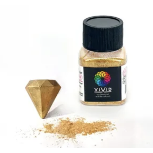 Vivid Warm Shimmer Gold Edible Metallic Dust 10g